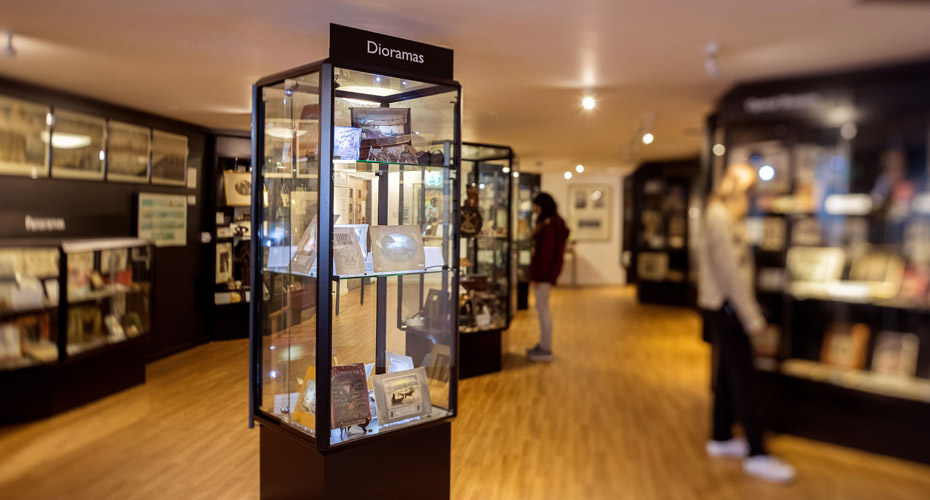 Bill Douglas Cinema Museum - display cases