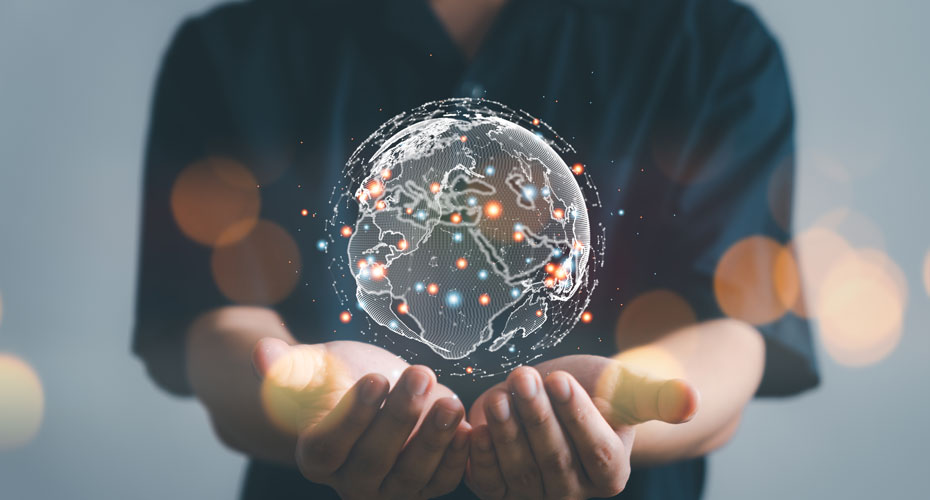 Person with image of a brain in hands.