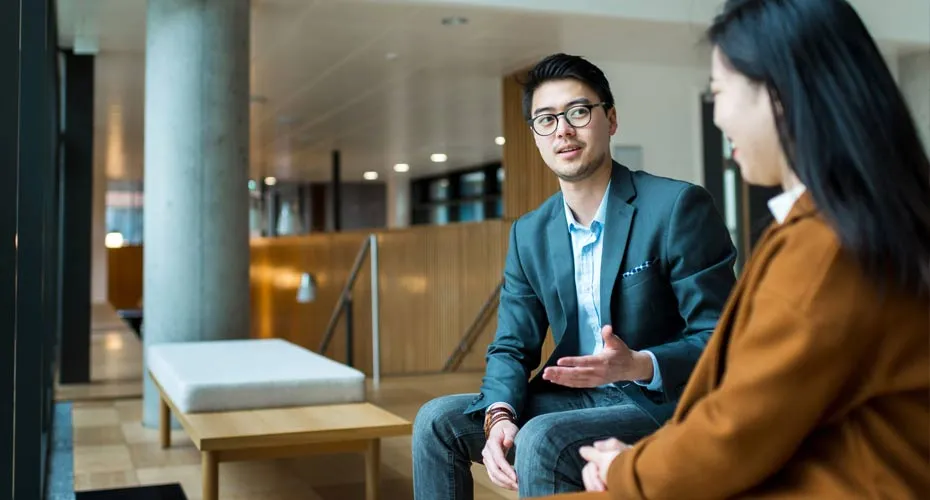 Two Degree Apprenticeship students talking