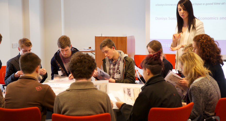 Students in a tutorial