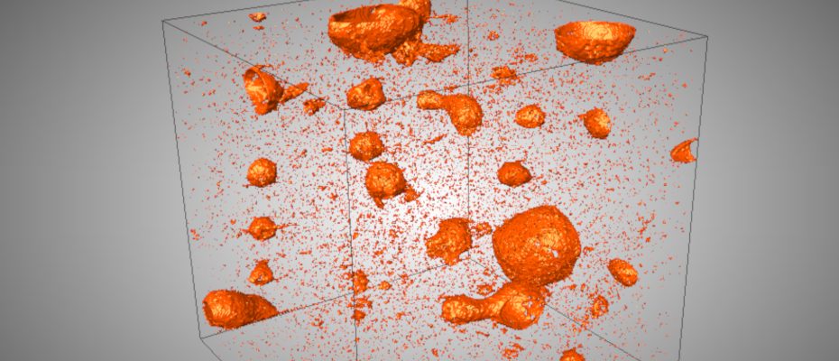 Micro-CT scans of O2GNP distributions in PAEK matrix